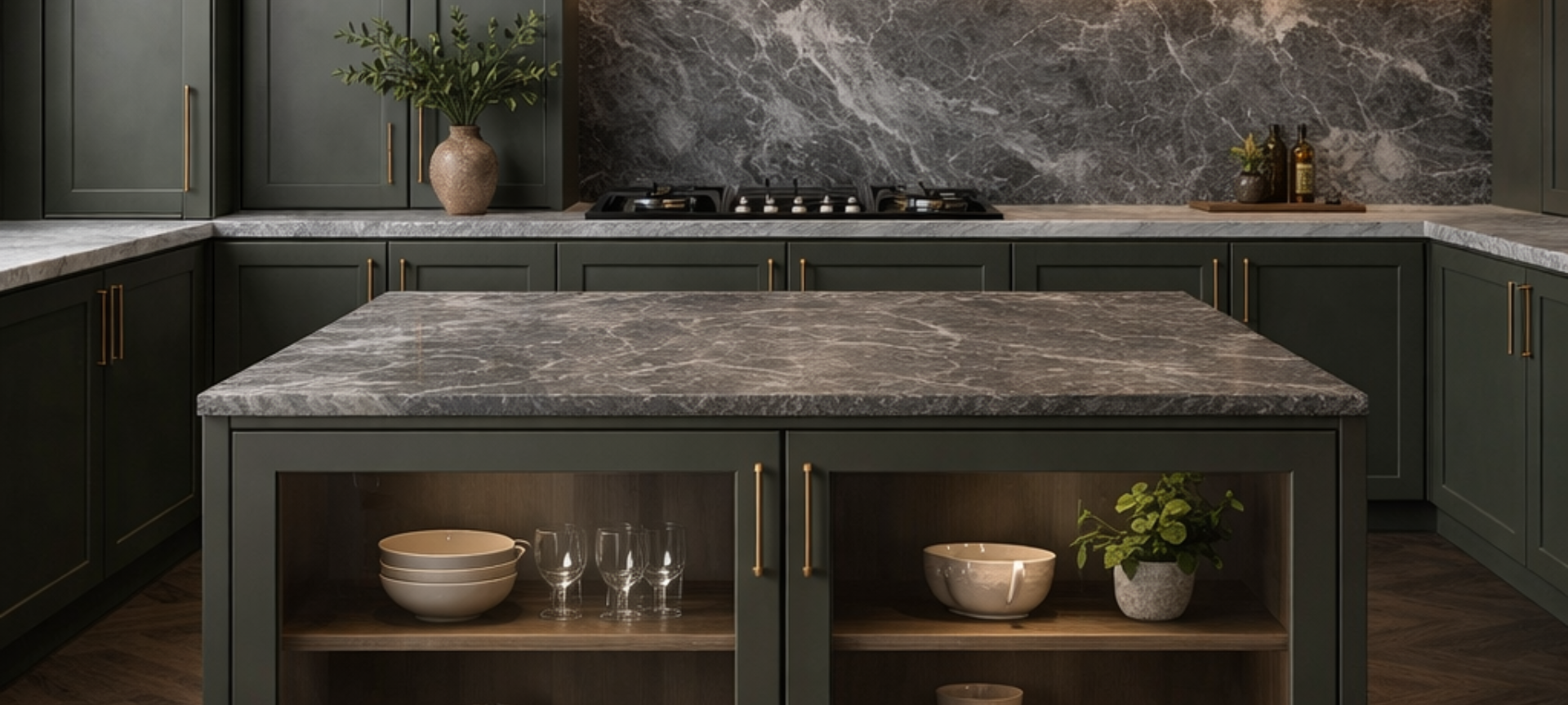 Cucina Verde Marmo