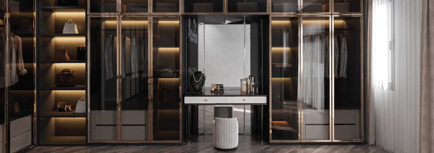 Luxury Custom Built-In Closet Styles for Villas in Dubai